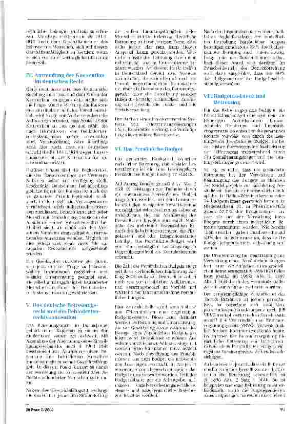 Vorschauseite 3: Das Übereinkommen der Vereinten Nationen über die Rechte von Menschen mit Behinderungen -Aufbruch in einen neuen Betreuungsbegriff?
