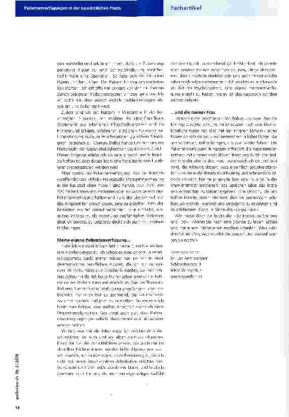 Vorschauseite 2: Patientenverfügungen in der hausärztlichen PraxisSichtweisen und Einsichten eines medizinisch tätigen Menschen