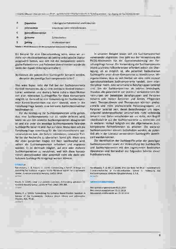 Vorschauseite 2: Methodenund Theorienecke One size does not fit all systematische Literaturrecherche in Fachdatenbanken Schritt 2: Festlegung der Suchkomponenten