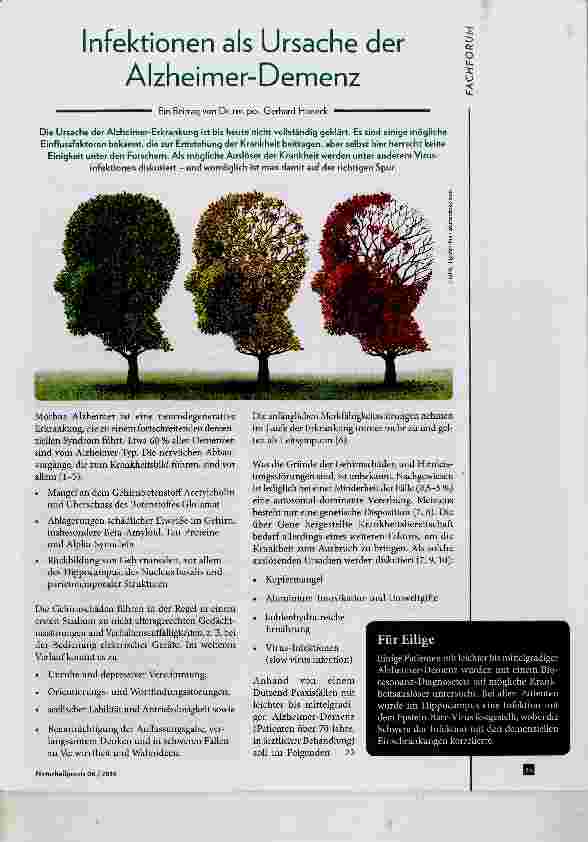 Vorschauseite 1: Infektionen als Ursache der Alzheimer-Demenz