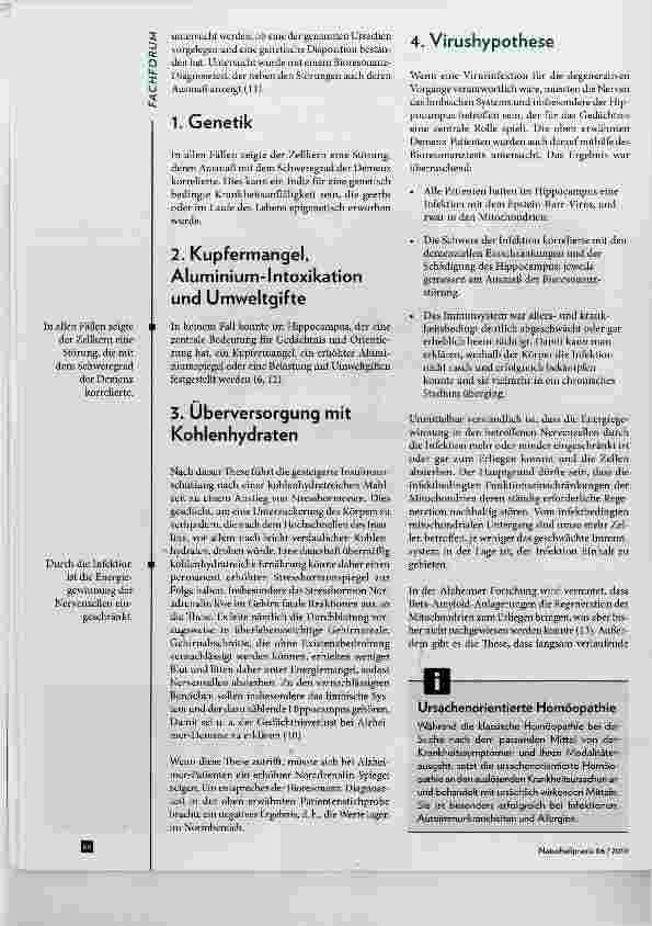 Vorschauseite 2: Infektionen als Ursache der Alzheimer-Demenz