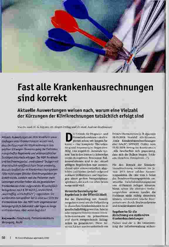 Vorschauseite 1: Fast alle Krankenhausrechnungen sind korrekt