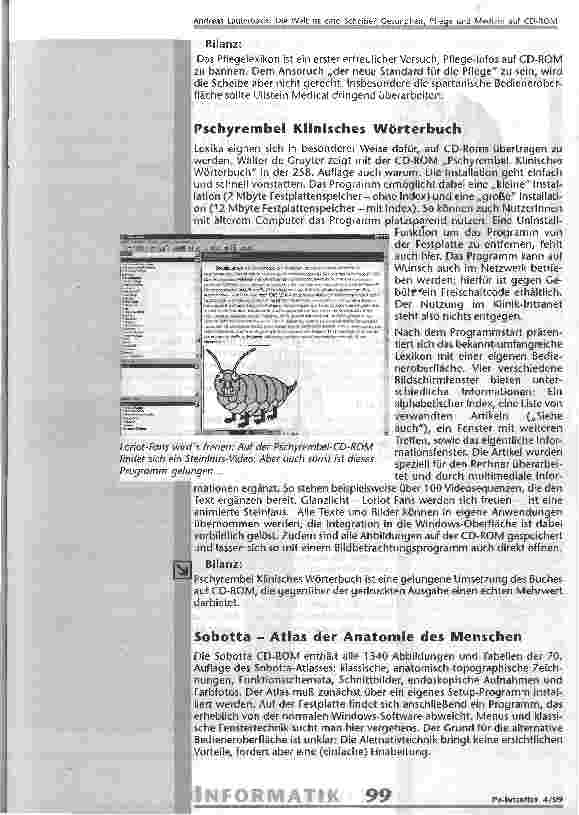 Vorschauseite 3: Die Welt ist eine Scheibe? Medizin auf CD-ROM