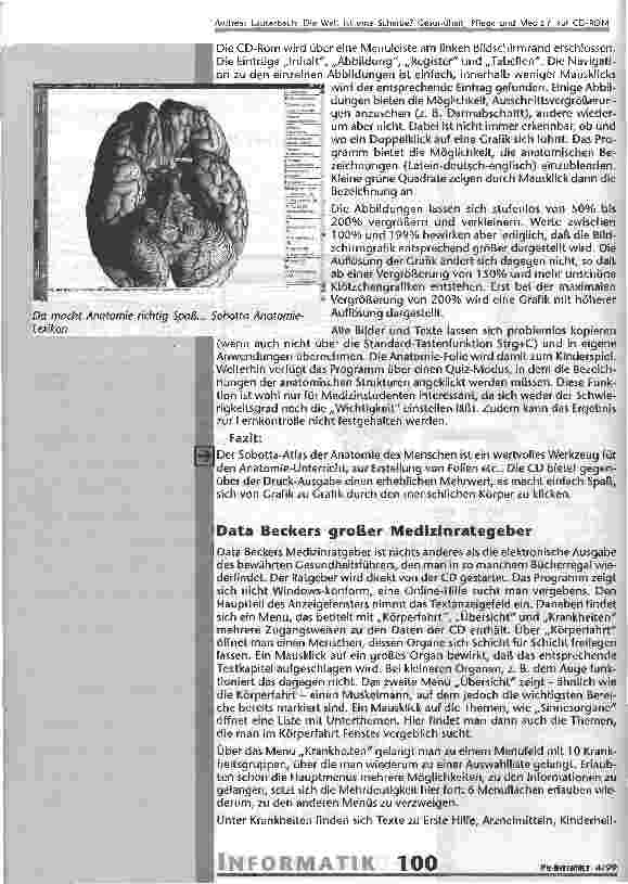 Vorschauseite 4: Die Welt ist eine Scheibe? Medizin auf CD-ROM