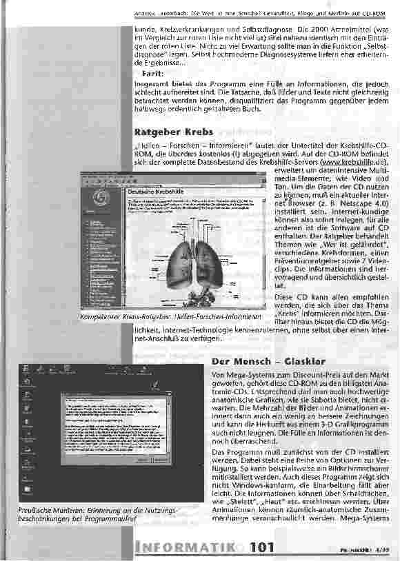 Vorschauseite 5: Die Welt ist eine Scheibe? Medizin auf CD-ROM