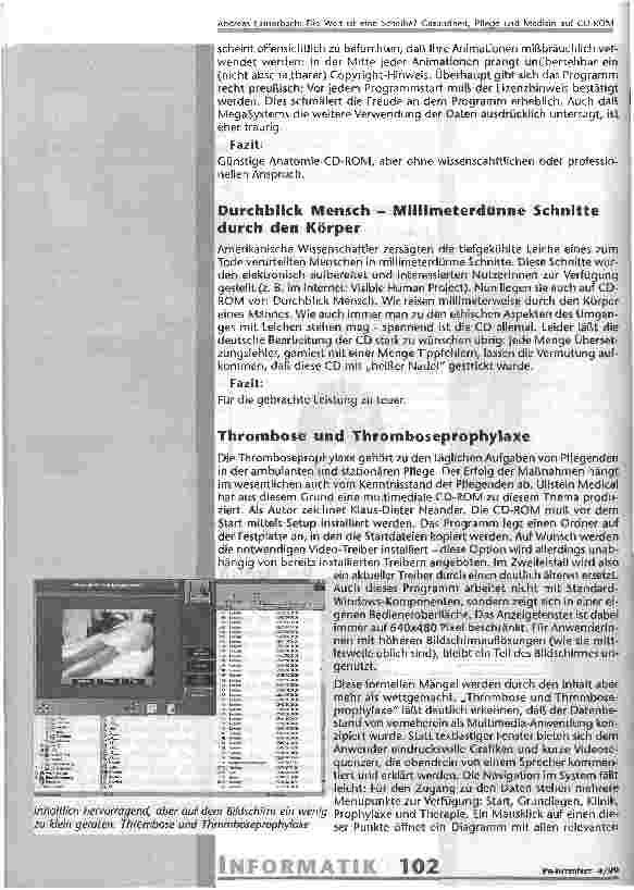 Vorschauseite 6: Die Welt ist eine Scheibe? Medizin auf CD-ROM