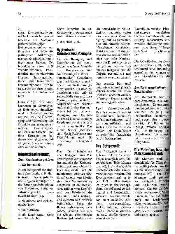 Vorschauseite 2: Hygenische Aufbereitung von Krankenbetten