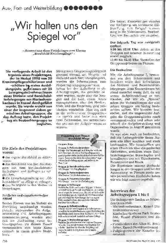 Vorschauseite 1: Wir halten uns den Spiegel vor