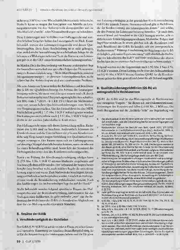 Vorschauseite 2: Richtlinien des G-BA als Behandlungsstandard