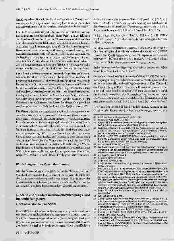 Vorschauseite 4: Richtlinien des G-BA als Behandlungsstandard