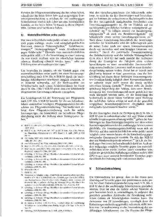 Vorschauseite 6: Die Ordre-Public-Klausel des § 76 Abs. 6 Satz 3 SGB XI