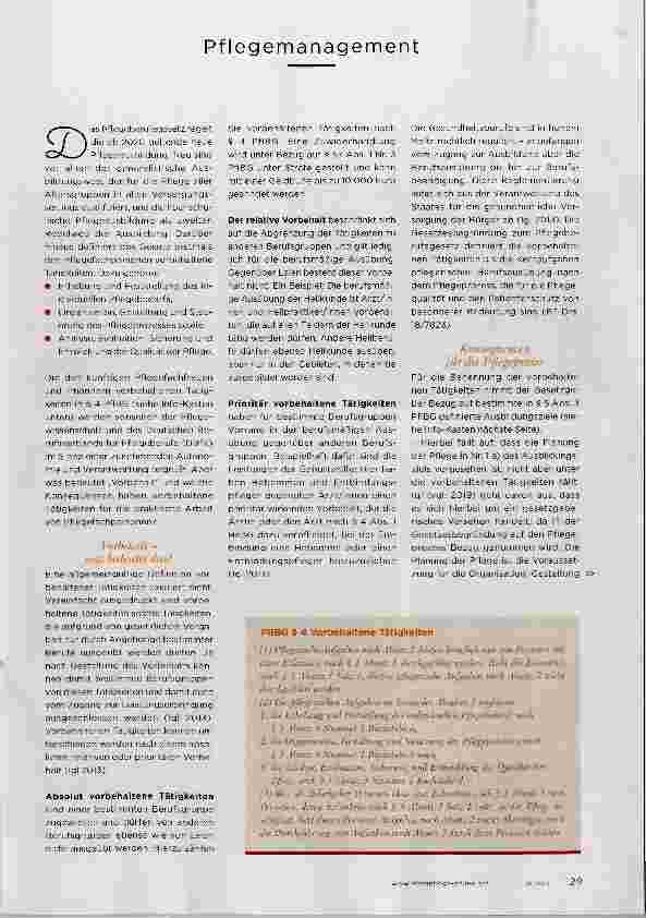 Vorschauseite 2: Allein der Pflege VORBEHALTEN