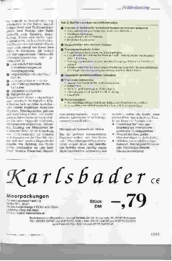 Vorschauseite 3: Fehlbelastungen im Sport - eine sportmedizinisch-physiotherapeutischeHerausforderung par excellence