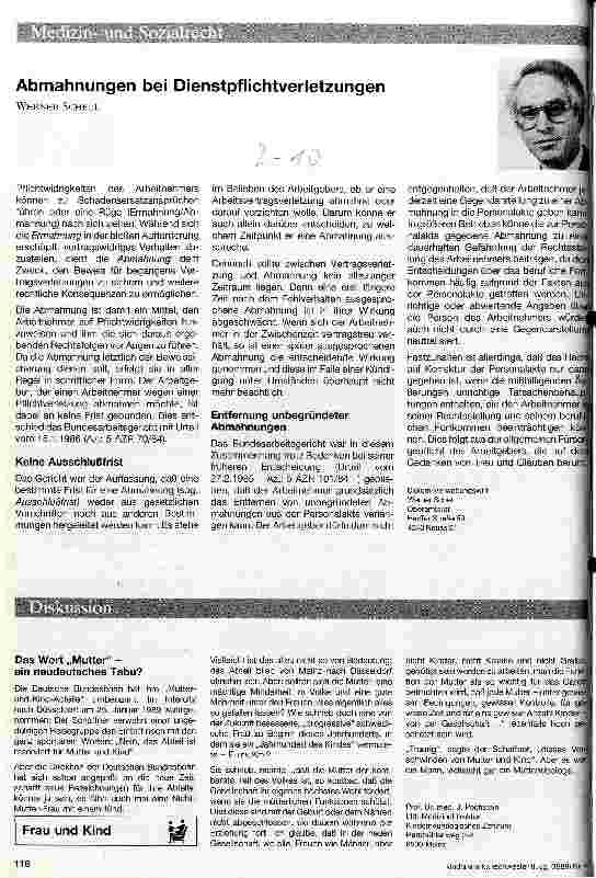 Vorschauseite 1: Abmahnungen bei Dienstpflichtverletzungen