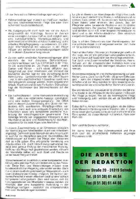 Vorschauseite 2: Altenpflege 2000 Perspektiven und Visionen eines sozialen Berufes