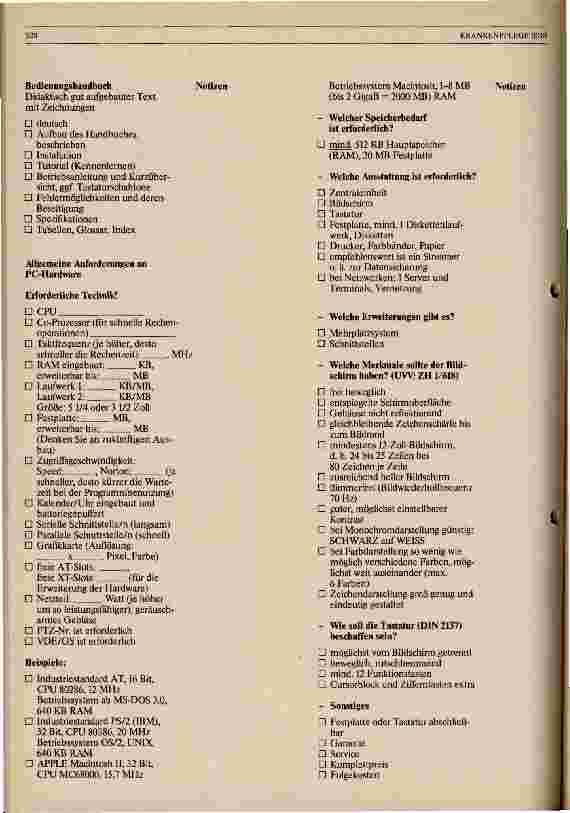 Vorschauseite 4: Dienstplanung - Checkliste für Computersysteme