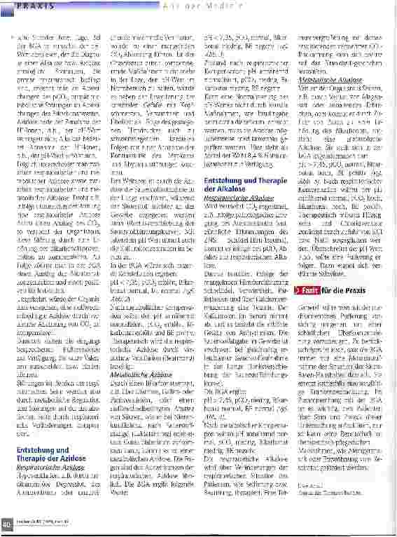 Vorschauseite 3: Der Säure-Basen-Haushalt Pathologische Veränderungen und ihre Konsequenzen