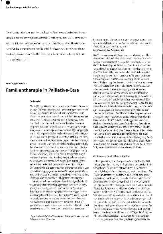 Vorschauseite 1: Familientherapie in Palliative-Care