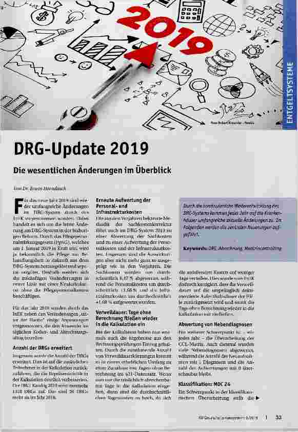 Vorschauseite 1: DRG-Update 2019