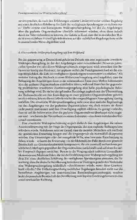 Vorschauseite 5: Paradigmenwechsel zur Widerspruchsregelung?