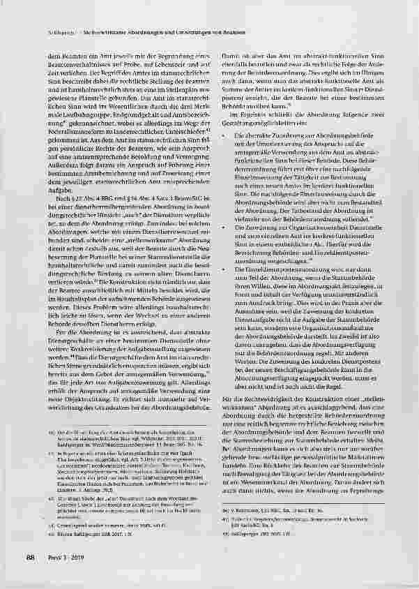 Vorschauseite 5: Stellenwirksame Abordnungen und Umsetzungen von Beamten