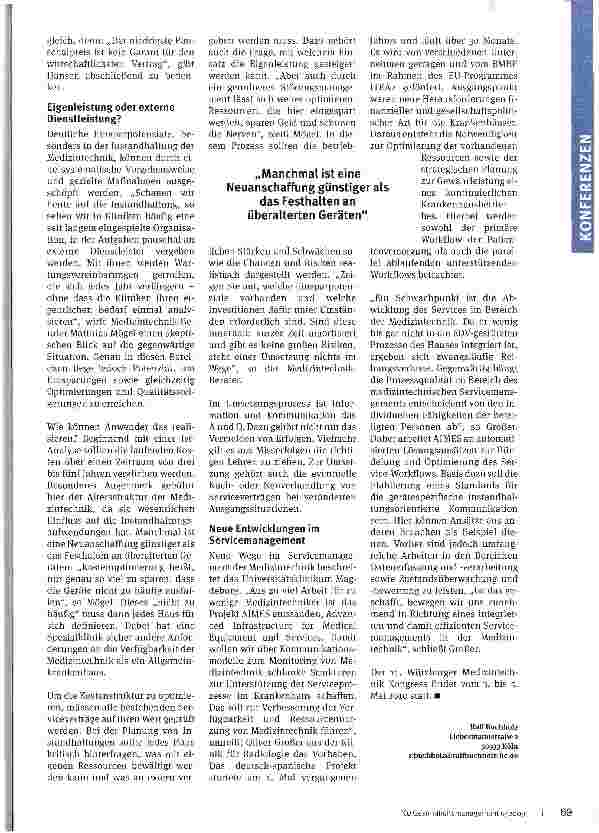 Vorschauseite 2: Kostenoptimierung in der Medizintechnik