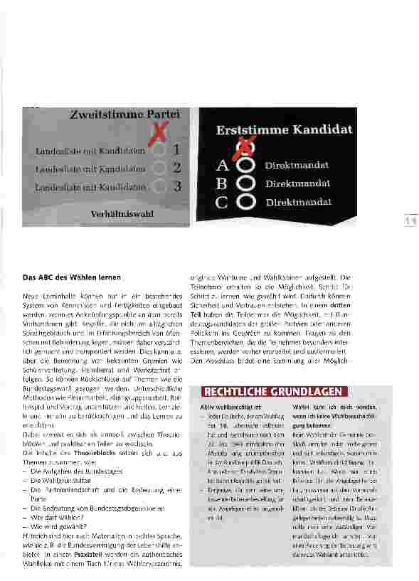 Vorschauseite 2: Demokratie aktivMenschen mit Behinderung wählen den Bundestag