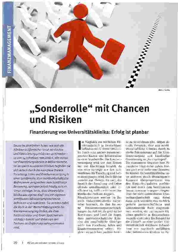 Vorschauseite 1: „Sonderrolle mit Chancen und Risiken