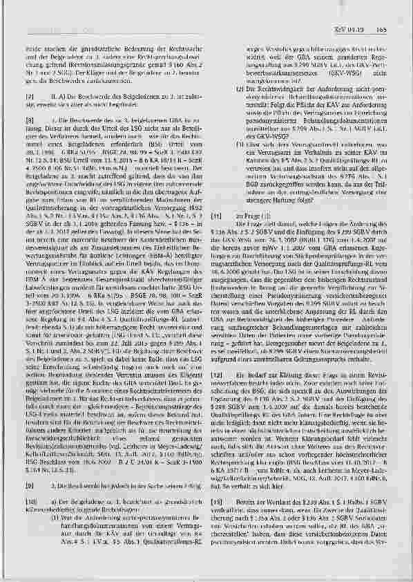 Vorschauseite 2: Vertragsärztliche Versorgung Datenschutzrechtliche Anforderungen für Verfahren der Qualitätssicherung in §299 SGBV - Anforderung der versichertenbezogenen Daten für Zwecke der Qua…