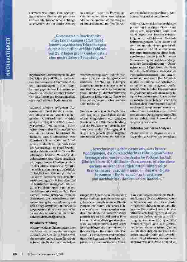 Vorschauseite 2: Gesundes Unternehmen Gesunde Mitarbeitende?
