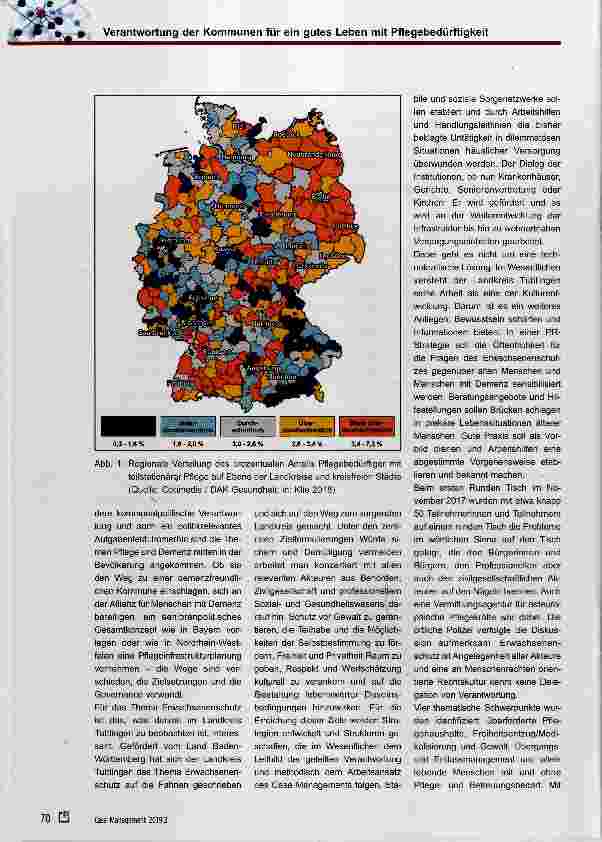 Vorschauseite 2: Verantwortung der Kommunen für ein gutes Leben mit Pflegebedürftigkeit und den wirksamen Schutz von Menschenrechten - und die Bedeutung des Care und Case Managements