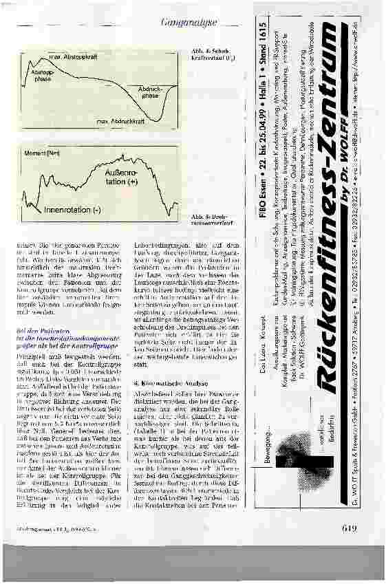 Vorschauseite 6: Ganganalytische Untersuchung nach operativ versorgten Rupturen des vorderen Kreuzbandes