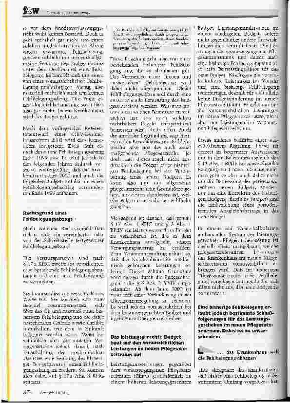 Vorschauseite 2: Warum ein Fehlbelegungsabzug?