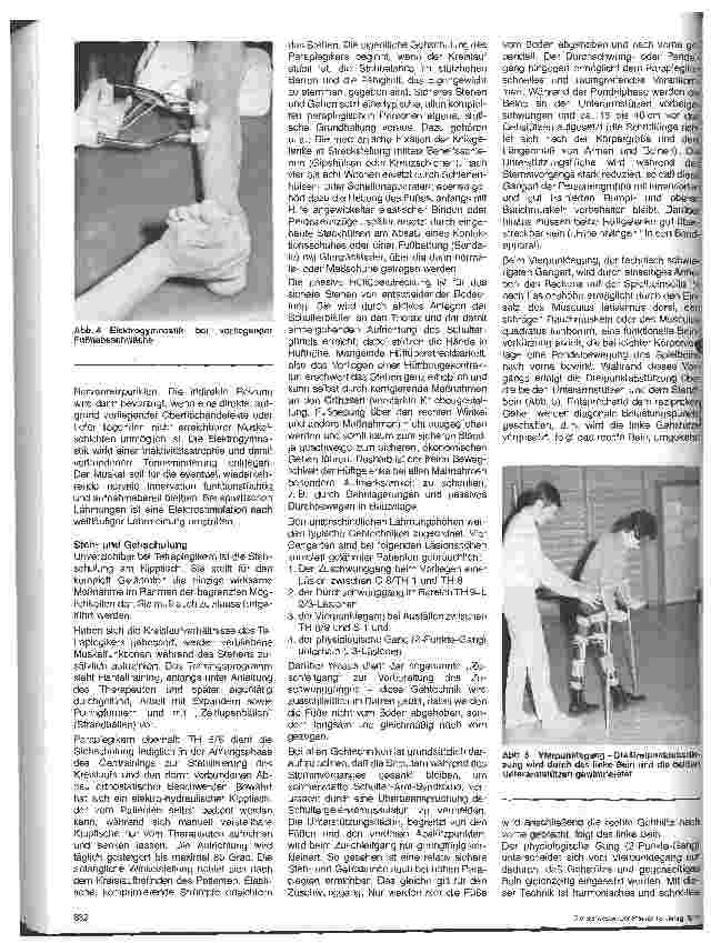 Vorschauseite 3: Krankengymnastik Stehund Gehschulung - Sporttherapie Die Rehabilitation traumatisch Querschnittbehinderter 7. Folge