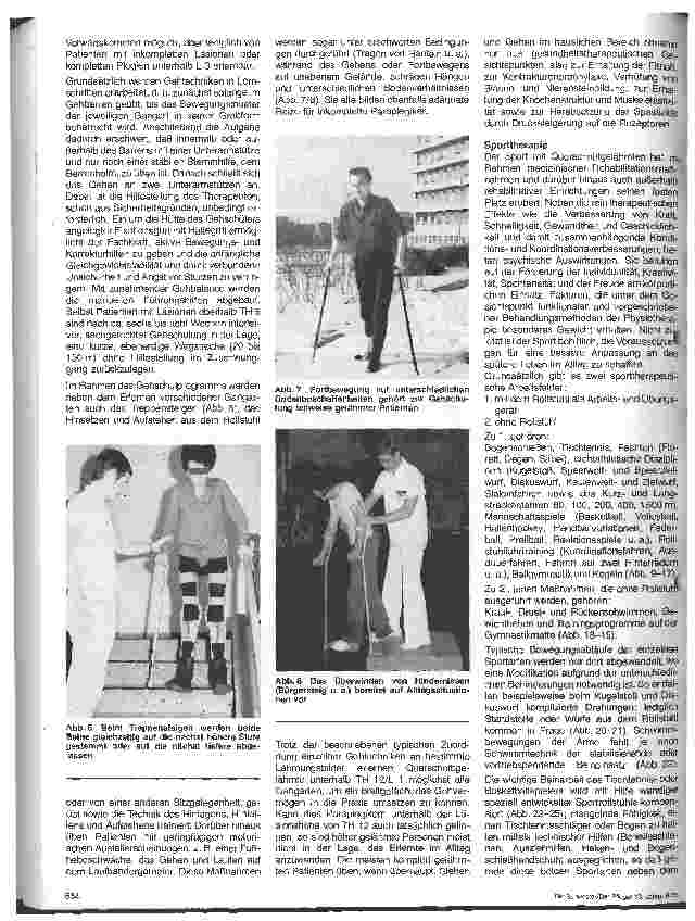 Vorschauseite 4: Krankengymnastik Stehund Gehschulung - Sporttherapie Die Rehabilitation traumatisch Querschnittbehinderter 7. Folge