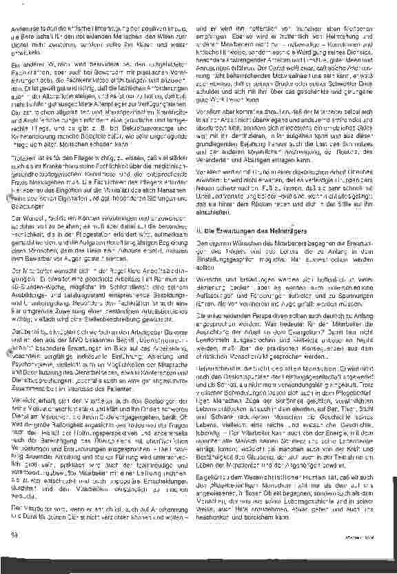 Vorschauseite 2: Die Mitarbeiter auf der Pflegestation im Spannungsfeld von Wünschen, Forderungen und Möglichkeiten