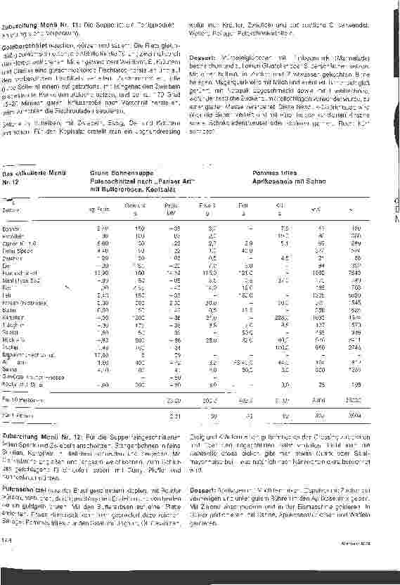 Vorschauseite 3: Speisenkalkulation für die Altenheimküche