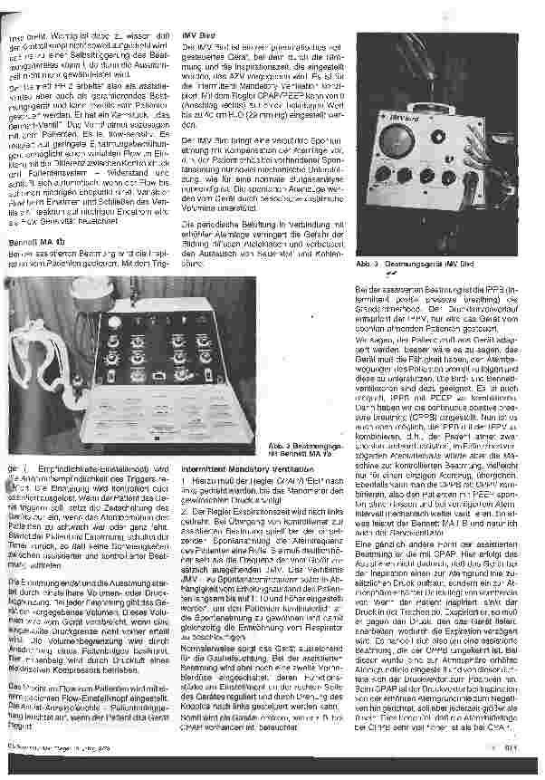 Vorschauseite 2: Handhabung der Respiratoren zur Anwendung einzelner Beatmungsformen bei assistierter Beatmung