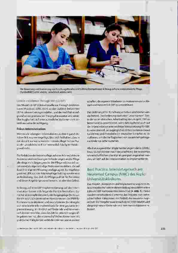 Vorschauseite 4: EBN - ein bedeutender Faktor zur Weiterentwicklung der (Intensiv-)Pflege