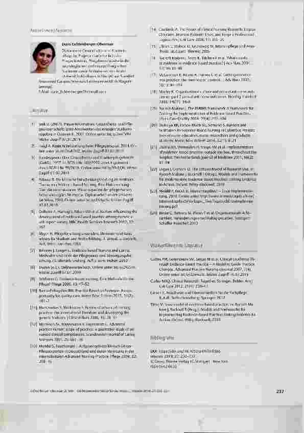 Vorschauseite 6: EBN - ein bedeutender Faktor zur Weiterentwicklung der (Intensiv-)Pflege