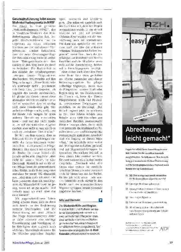 Vorschauseite 4: Auch Migranten mit passgenauen ambulanten Wohnund Betreuungsangeboten erreichen„Man braucht anfangs einen langen Atem