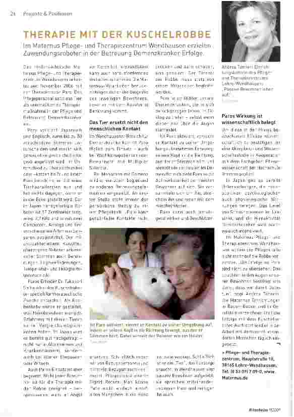 Vorschauseite 1: THERAPIE MIT DER KUSCHELROBBE