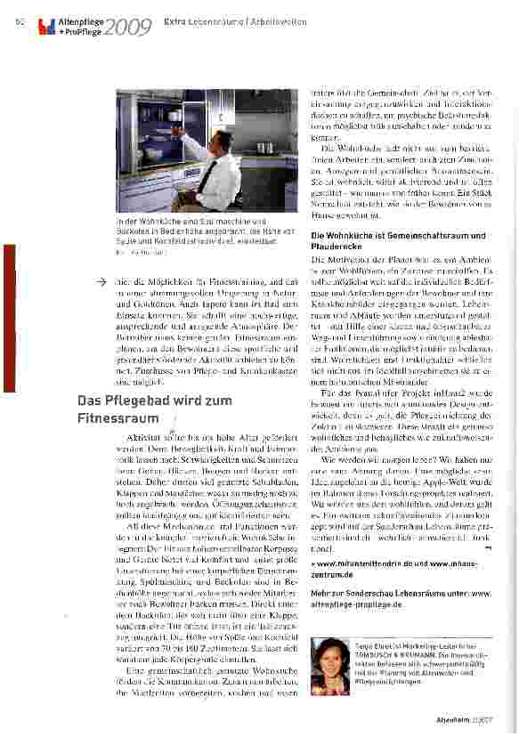 Vorschauseite 3: EinrichtungsplanungPflege von morgen - so sieht es der Designer