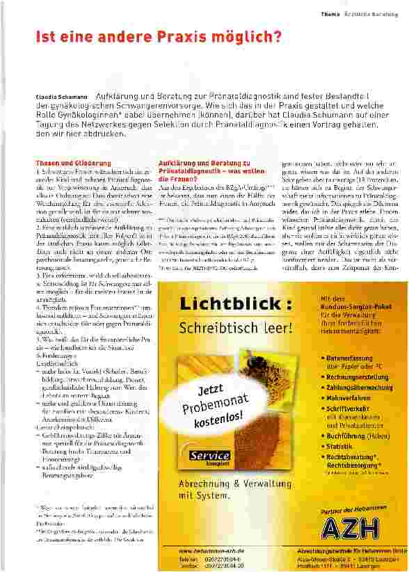 Vorschauseite 1: Ist eine andere Praxis möglich?