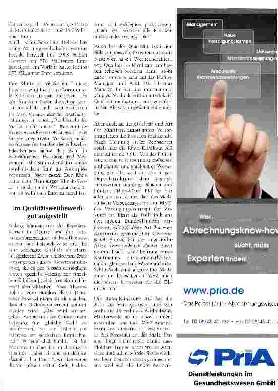 Vorschauseite 4: Privates Kapital macht Klinikbranche wettbewerbsfähig