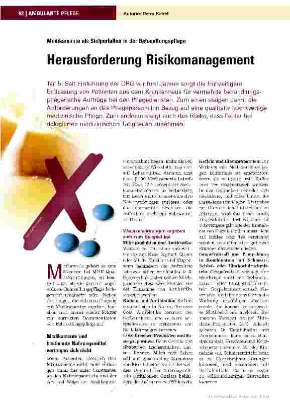 Vorschauseite 1: Herausforderung Risikomanagement