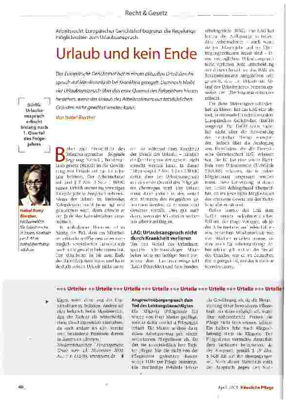 Vorschauseite 1: Urlaub und kein Ende