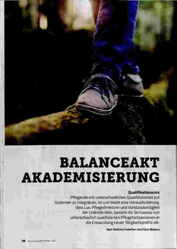 Vorschauseite 1: BALANCEAKT AKADEMISIERUNG