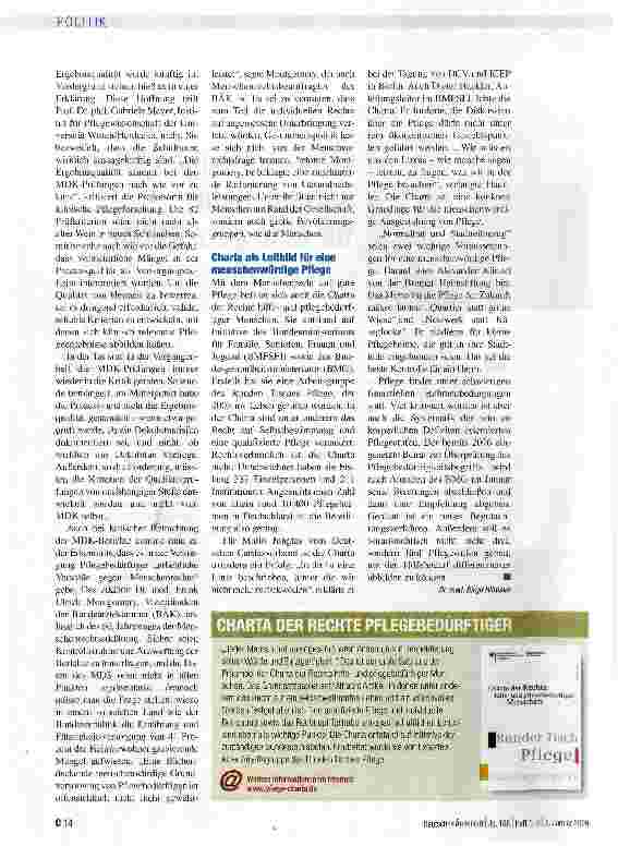 Vorschauseite 2: MDK-Prüfungen allein sorgen nicht für eine gute Pflege