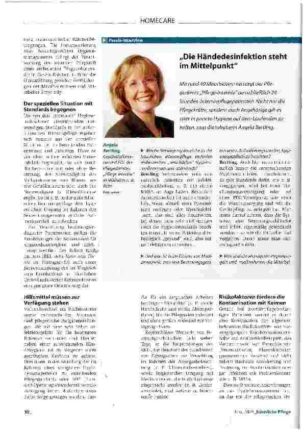 Vorschauseite 2: Hygienemanagement in der außerklinischen IntensivpflegeMitarbeiter gezielt fortbilden